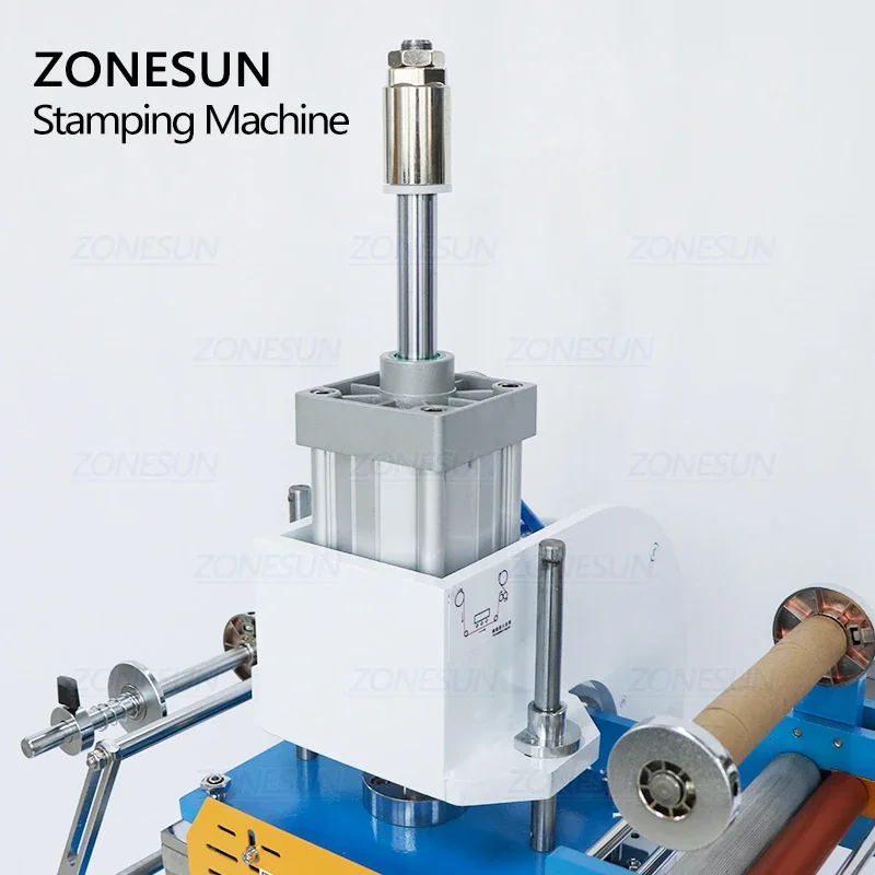 ZONESUN ZY-819D 200X300mm 공압 스탬핑 기계 종이 가죽 로고 이름 카드 주름 압력 초기 엠보싱 기계
