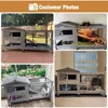 Bunny Cage Indoor and Outdoor Rabbit Hutch with Casters Waterproof Roof, Pull Out Tray from Back and Front 6