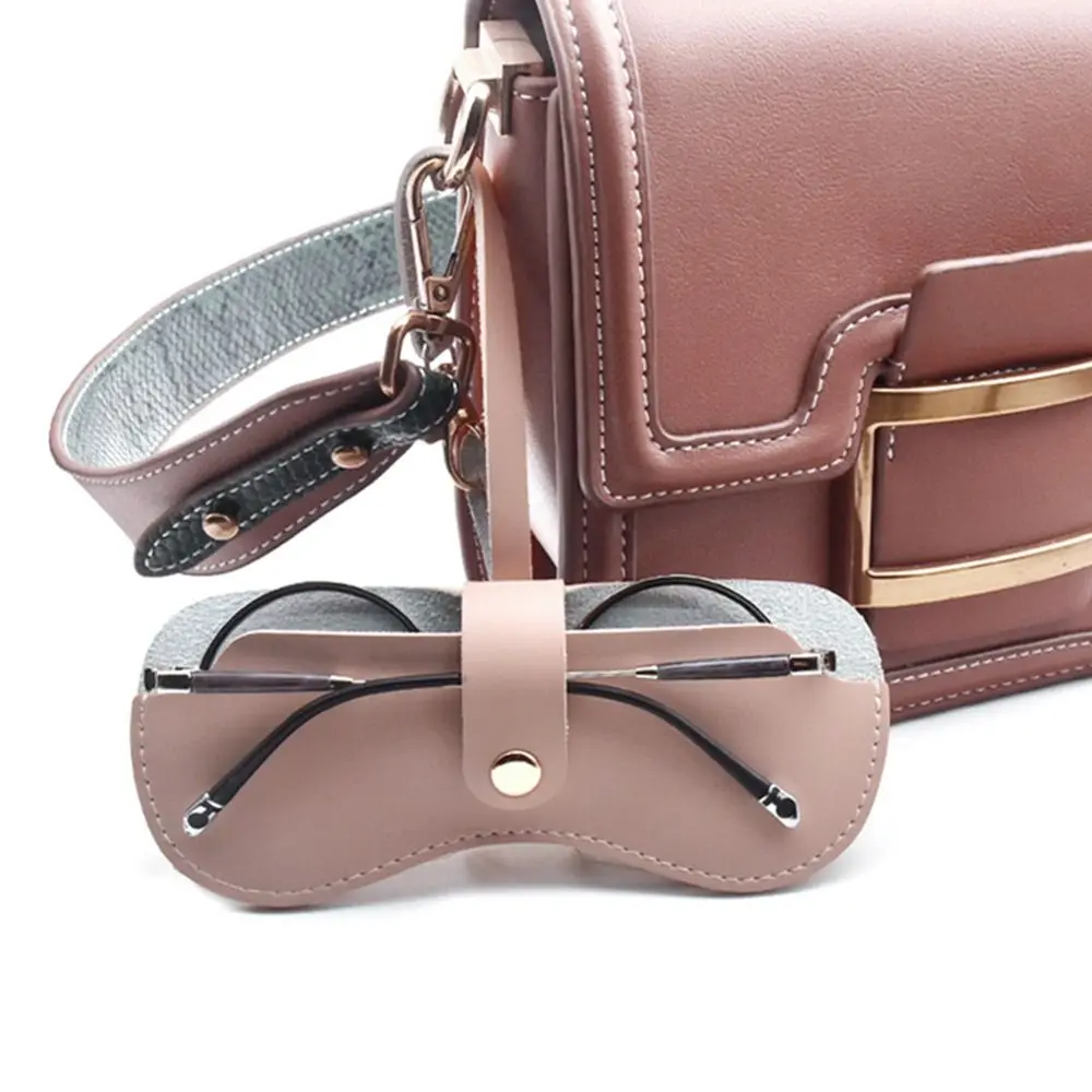 

Simple Handmade Hanging Wrist PU Leather Glasses Bag Sunglasses Case Glasses Storage Box
