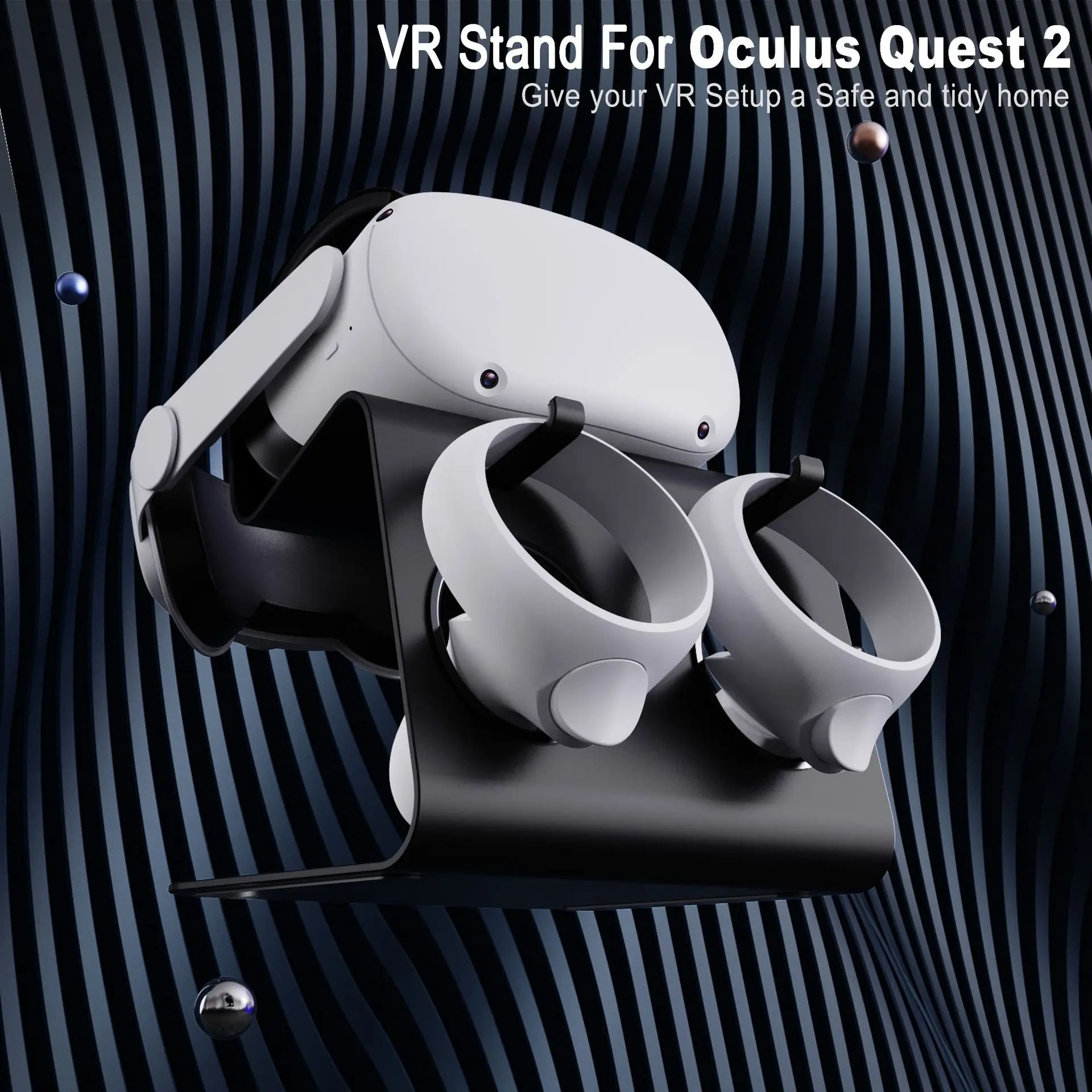 Metal VR Stand Headset Display Holder For Oculus Quest 2 VR Glasses Helmet Desktop Base For Oculus Quest 2 HTC Vive Accessories
