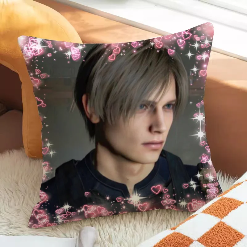 

Leon Kennedy Pillow Case Pillowcase Decorative Cushions Cover for Sofa Throw Pillows Fall Decor Pillowcases 40x40 Car Decoration