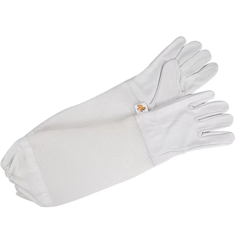 Beekeeping Gloves Net Goatskin Vented Long Sleeves Equipment And Tools