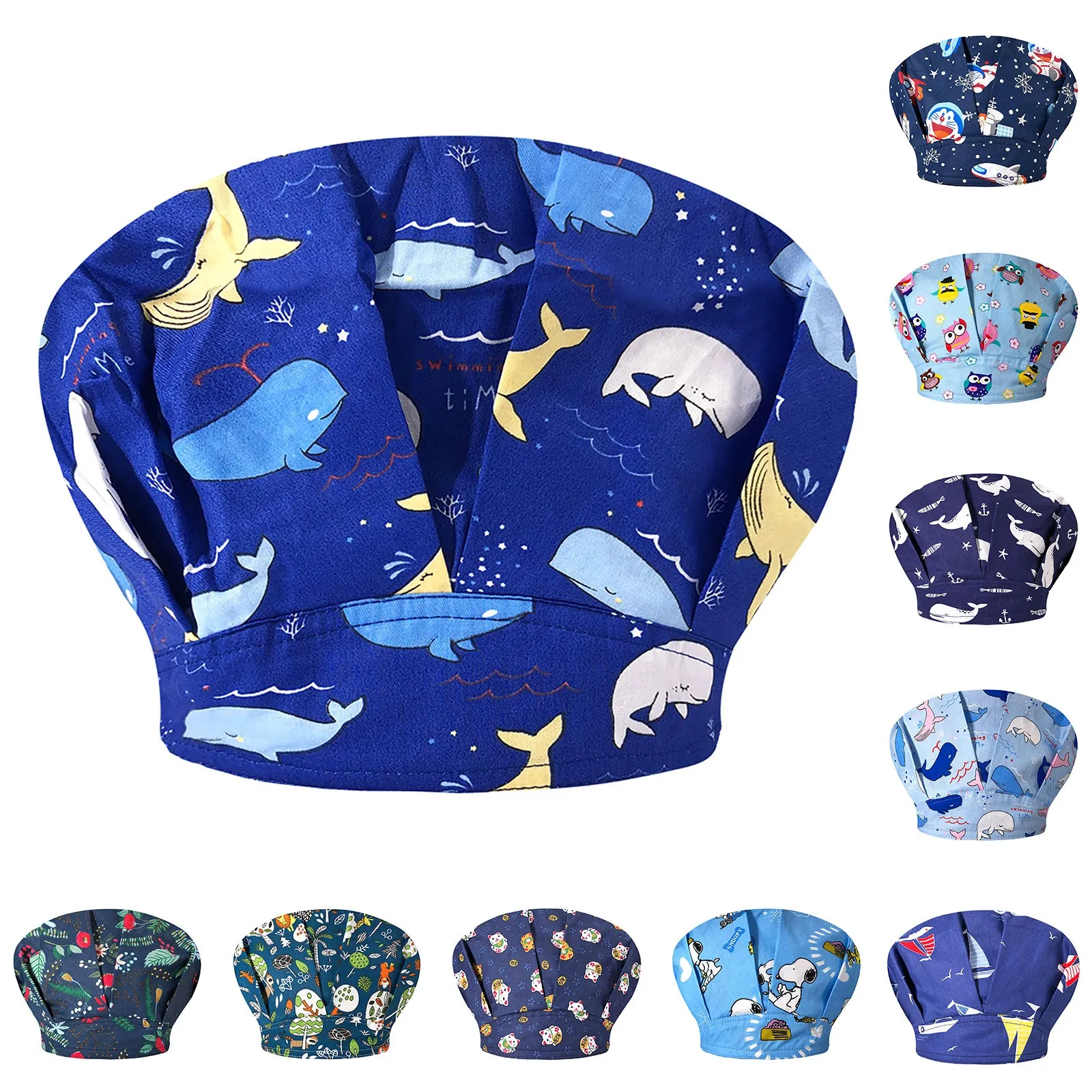 NewSoftCapCottonAdjustableCartoonScrubsHatsLabWorkingHat