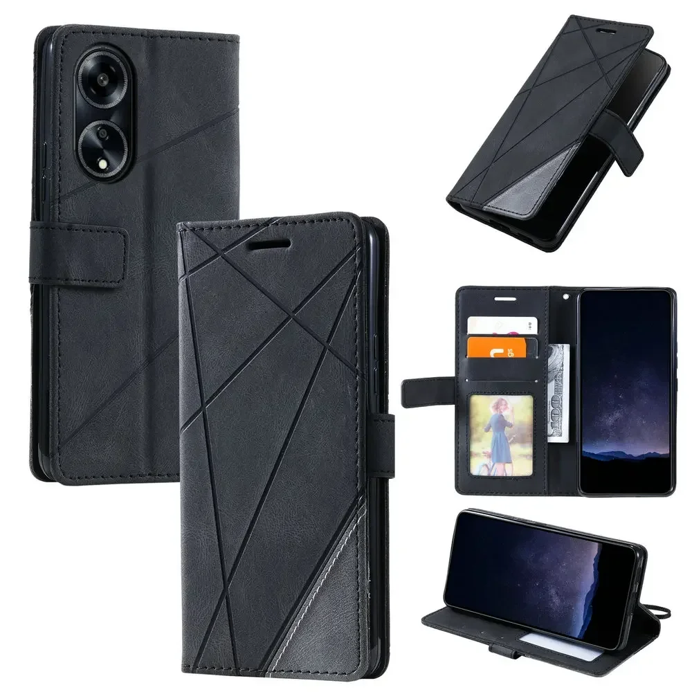 Compatible with Oppo A57 / A57s / A57e 5G / A77 4G Case,Compatible with 1+ OnePlus Nord N20 SE Case Ring Stand 2 in 1 Phone Case Cover Black