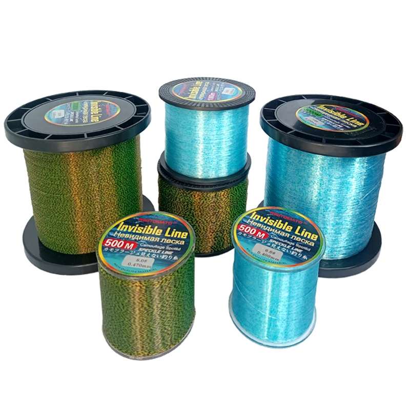 1000m 3000m Unsichtbare Angelschnur 3D Spoted Bionic Fluorocarbon Coated Monofilament Nylon Line Speckle Karpfen Algenfischen Pesca