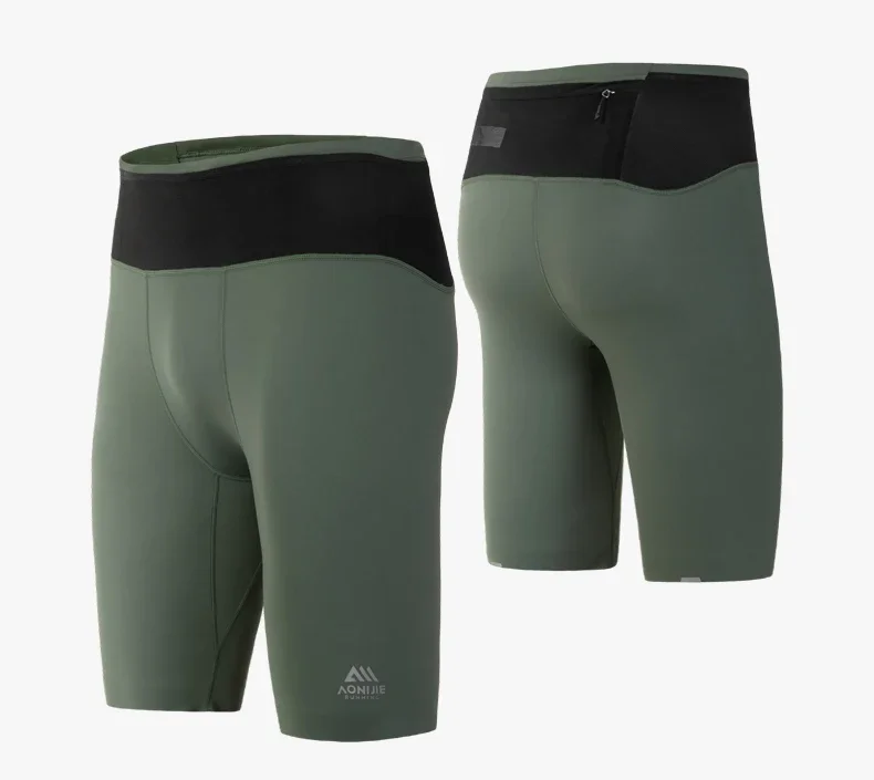 AONIJIE FM5120 Mann Männlich Sport Schnell Trocknend Kompression Shorts Enge Elastische Fünfte Hosen Für Sommer Training Laufen Radfahren – Detail 10