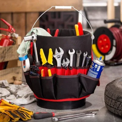 42 Pockets Bucket Tool Organizer Bucket Pouch Storage Tools Large Capacity Portable Garden Planting Tools Placing Bag Dropship