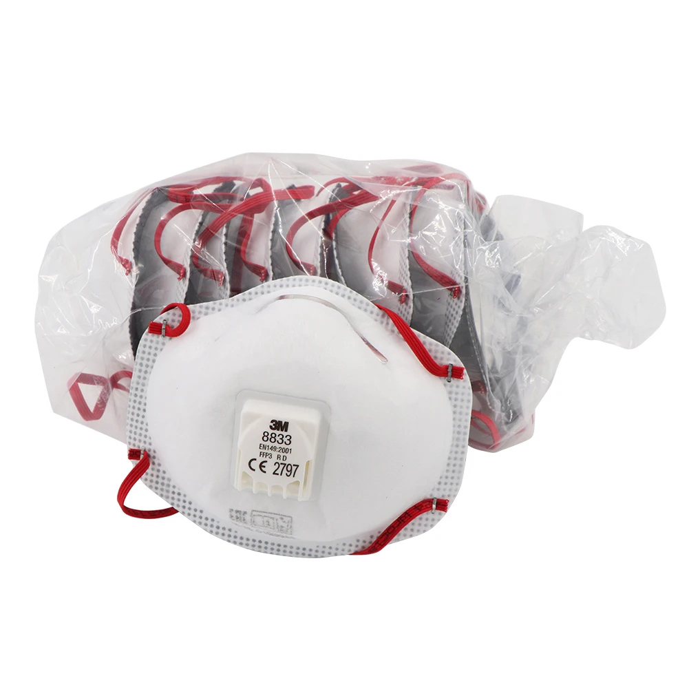 Masque 3M 8833 FFP3 N100 avec Valve - Lot 1 ou 10 pièces