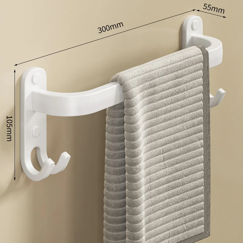 Toallero de aluminio para colgar en la pared, colgador de toallas