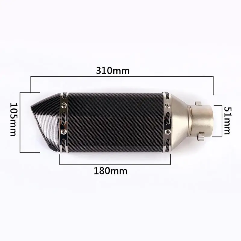 51MM Exhaust Pipe For Suzuki DR650 S SE 19-22 Motorcycle Muffler Mid Link Pipe Escape Connect Tube Slip On Stainless Steel - Image 4