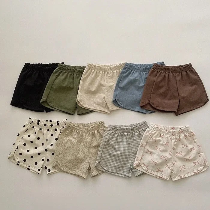 New Summer Children's Loose Elastic Waist Pants Breathable Casual Shorts Unisex Comfortable Fashionable Korean Style Kids' Cloth