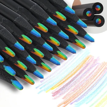 10 pezzi 7 colori sfumati arcobaleno matita matite colorate jumbo matite multicolori per disegno artistico colorazione schizzi regalo per bambini 1