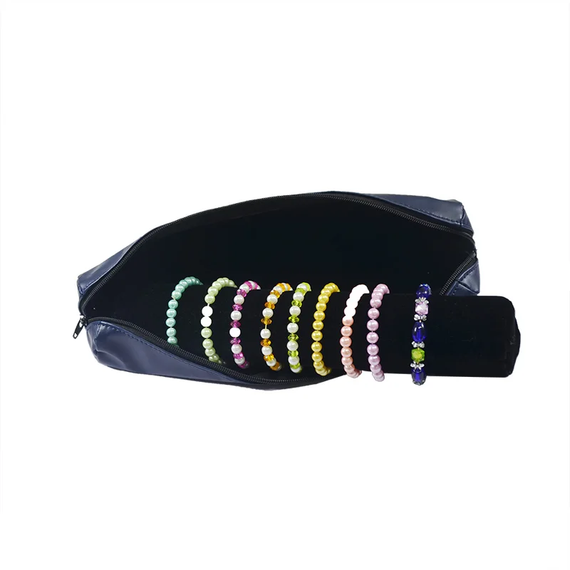 Portable Jewelry Display and Storage Pouch with Zipper