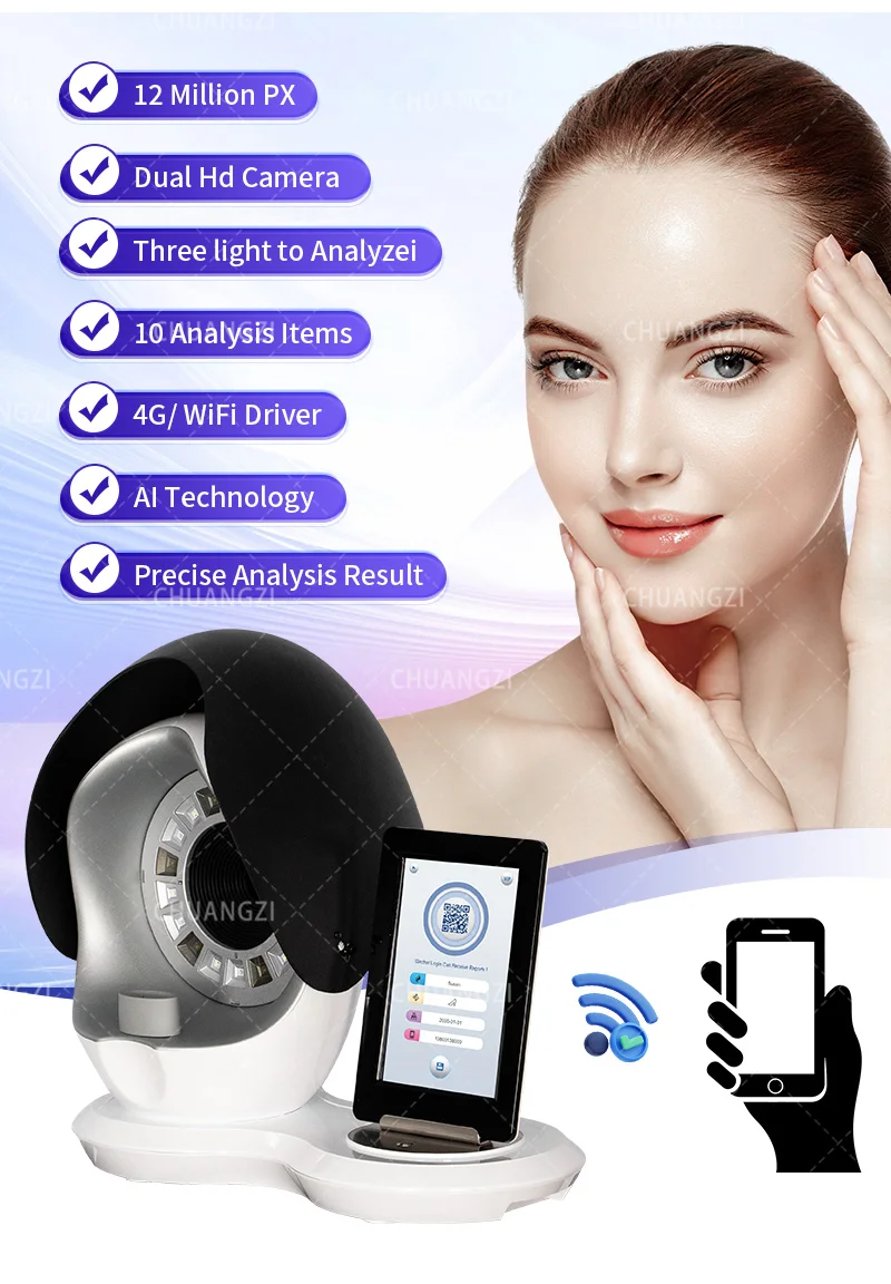 Description Picture 3 of itemBeauty Machines New Technologies 3d Full Face Skin Analyzer Camera Skin Testing Machine Facial Skin Analyzer