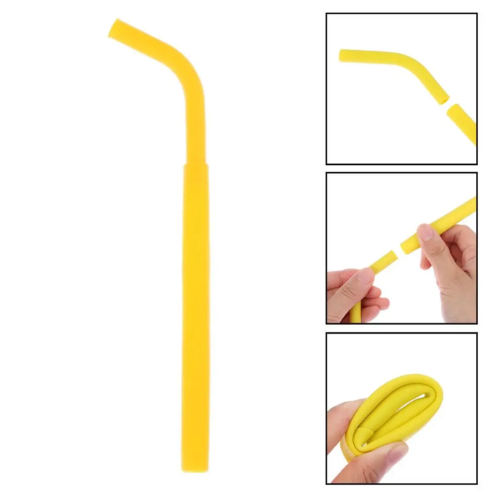 Reusable Silicone Collapsible Drinking Straws