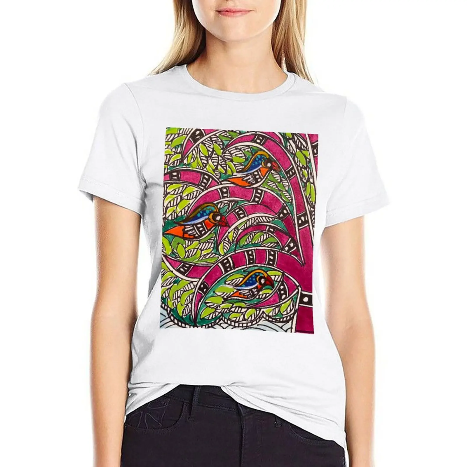 

A closer glimpse of their home T-shirt anime clothes cute tops vintage clothes workout shirts for Women loose fit