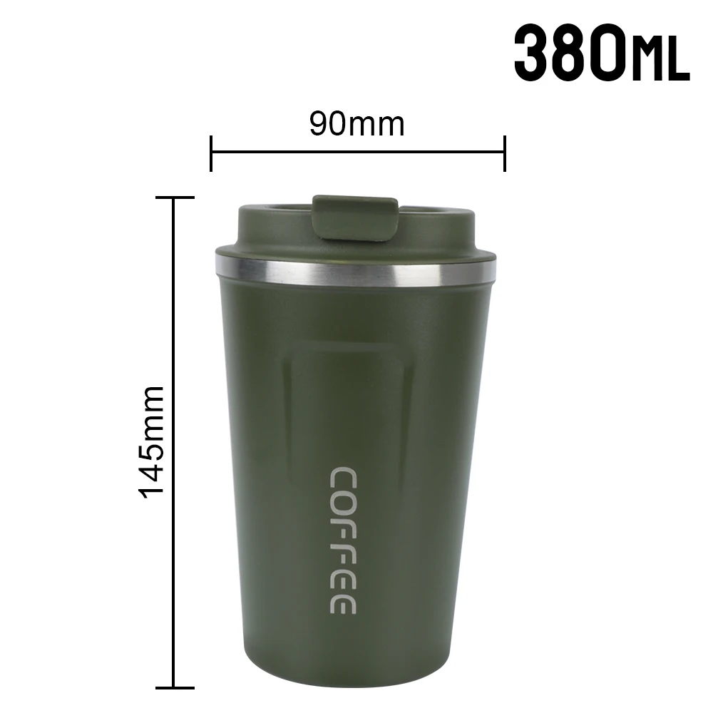 Stainless Steel Leak-Proof Travel Thermo Mug - Double-Walled Insulated Coffee Cup