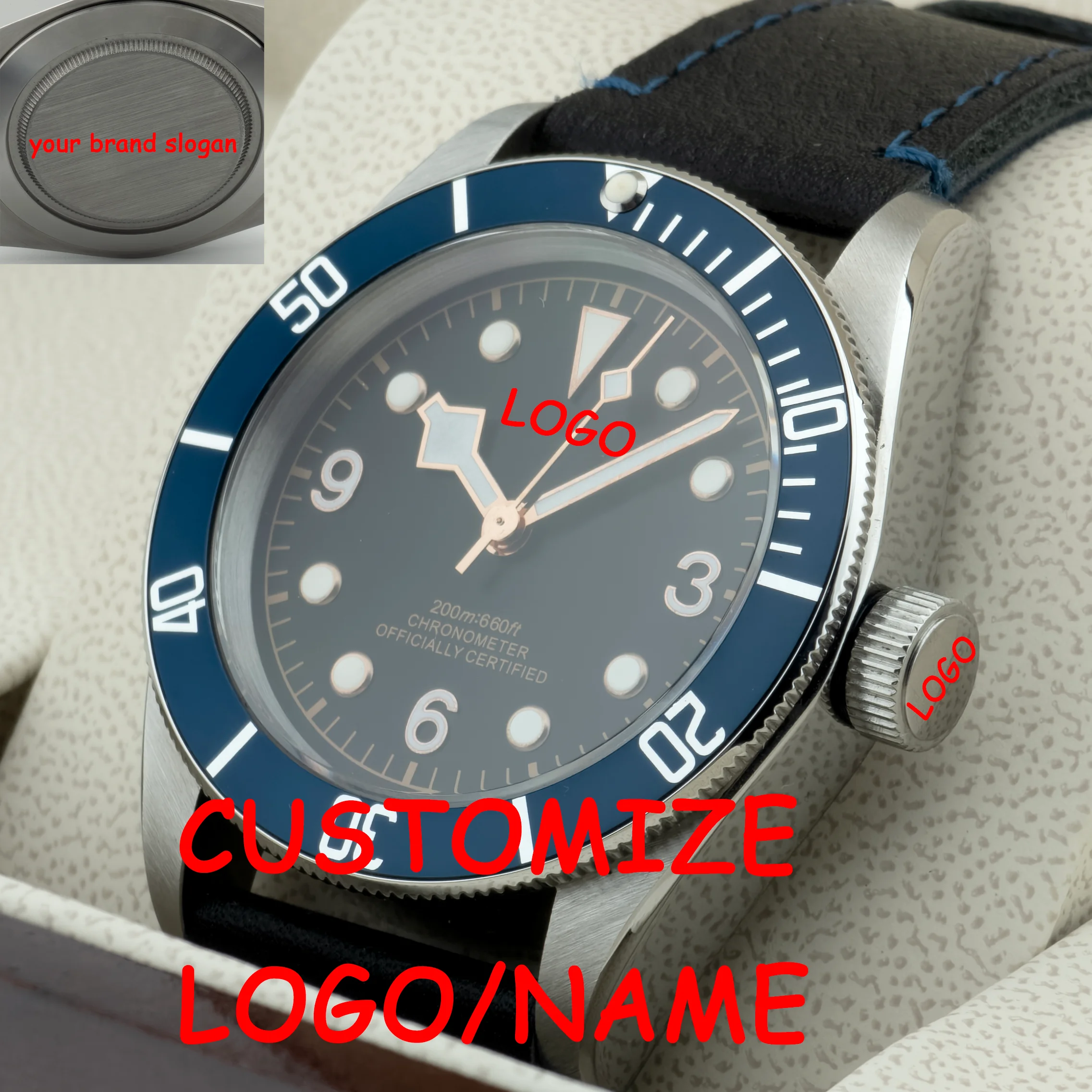 CORGEUT 41mm Custom Men's Luxury Diving Watch NH35 8215 Automatic Mechanical Steel Case Sapphire Glass Glow Function reloj