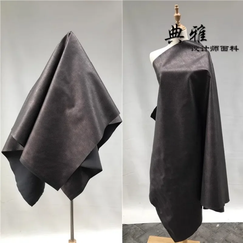Bronze Imitation Dragon Scale Pattern Ancient Costume Theatrical Stage COSPALY Armor General Soldier Fabric