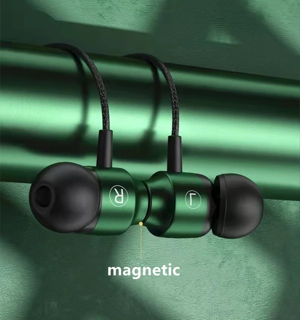 Gamer Cuffie cablate Gaming Auricolare cablato Metallo HiFi Bass Stereo 3.5mm Auricolare Auricolare per telefono Computer Microfono L Jack magnetico 3