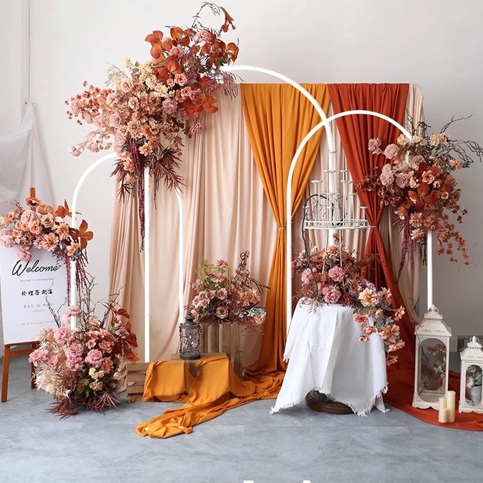 Set Di 2 Coperture Per Arco In Spandex Rosa - 2,2m E 1,8m, Fodere Elastiche Per Sfondo Matrimonio, Baby Shower E Feste - 5