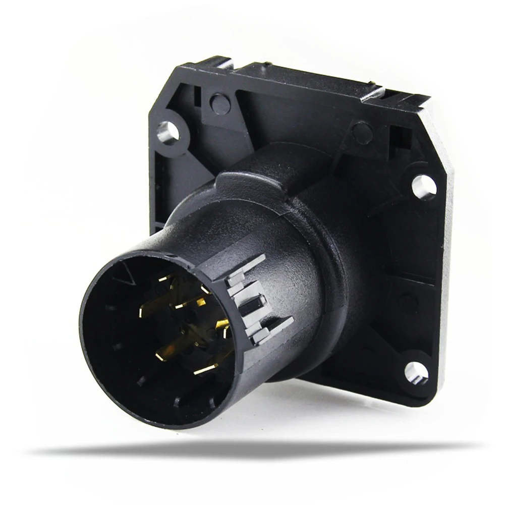 Car Trailer Socket Adapter 6-24V 7 Pin Power Plug Socket Connector Accessory for US Vehicles Power Trailer Outlet trailer plug adapter,trailer socket,trailer plug socket,trailer plug