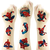20Pcs/set Marvel Spider Man Tattoo Stickers Princess Cartoon Tattoo For Kids Birthday Gift Fake Children Body Art Tattoos Toys 2