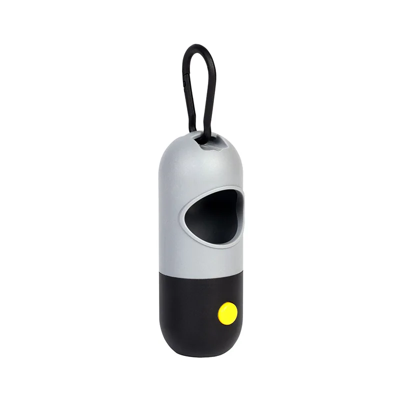 Portable Dog Poop Bag Dispenser Waste Bag Holder with LED Light Outdoor Dogs Trash Dispenser Garbage Hanging Storag Box dog poop bag dispenser