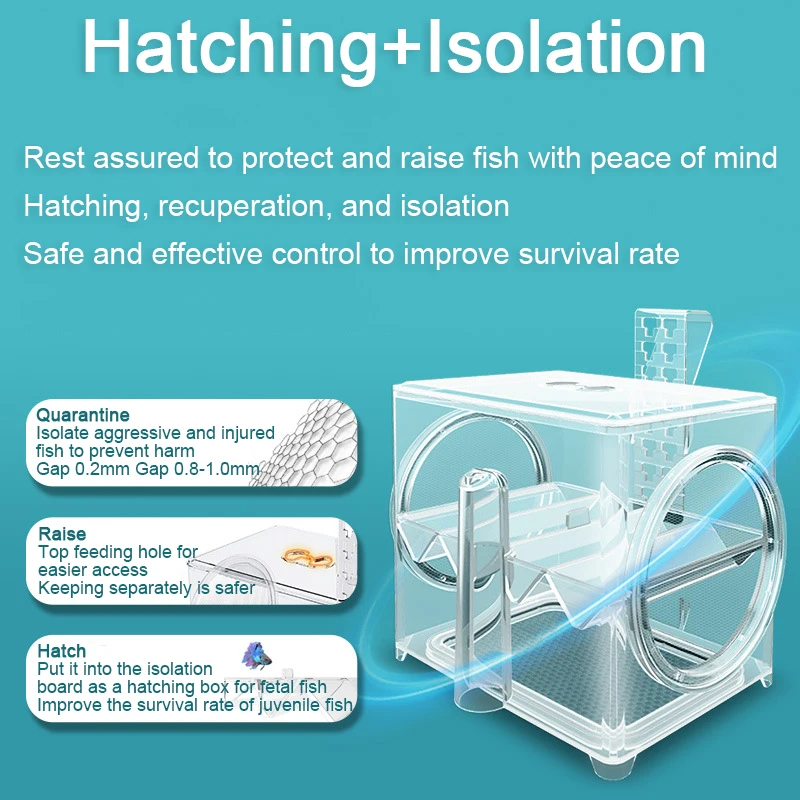 Fish Tank Isolation Incubator Fishbowl Hatch Multi functional isolation incubator 2M Air Tube