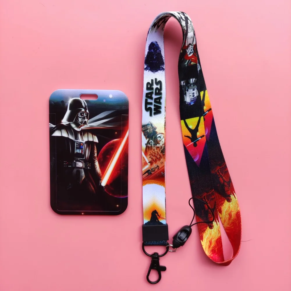 Disney Superheroes ID Slide Cover Card Holder Lanyard Men's Cardholder Hanging Rope Boys Badge holder ID Name Card Holders