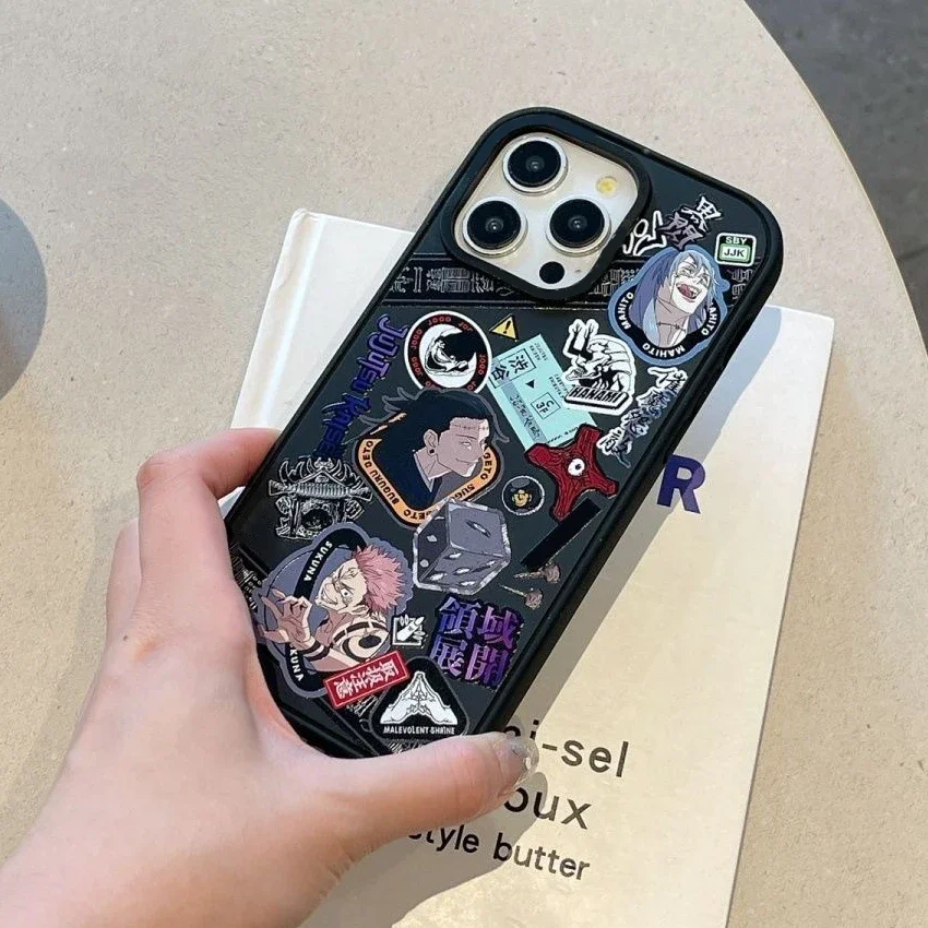 Anime SHIBUYA Black Frosted MagSafe Phone Case Cover for IPhone 13 14 15 Pro Max Case
