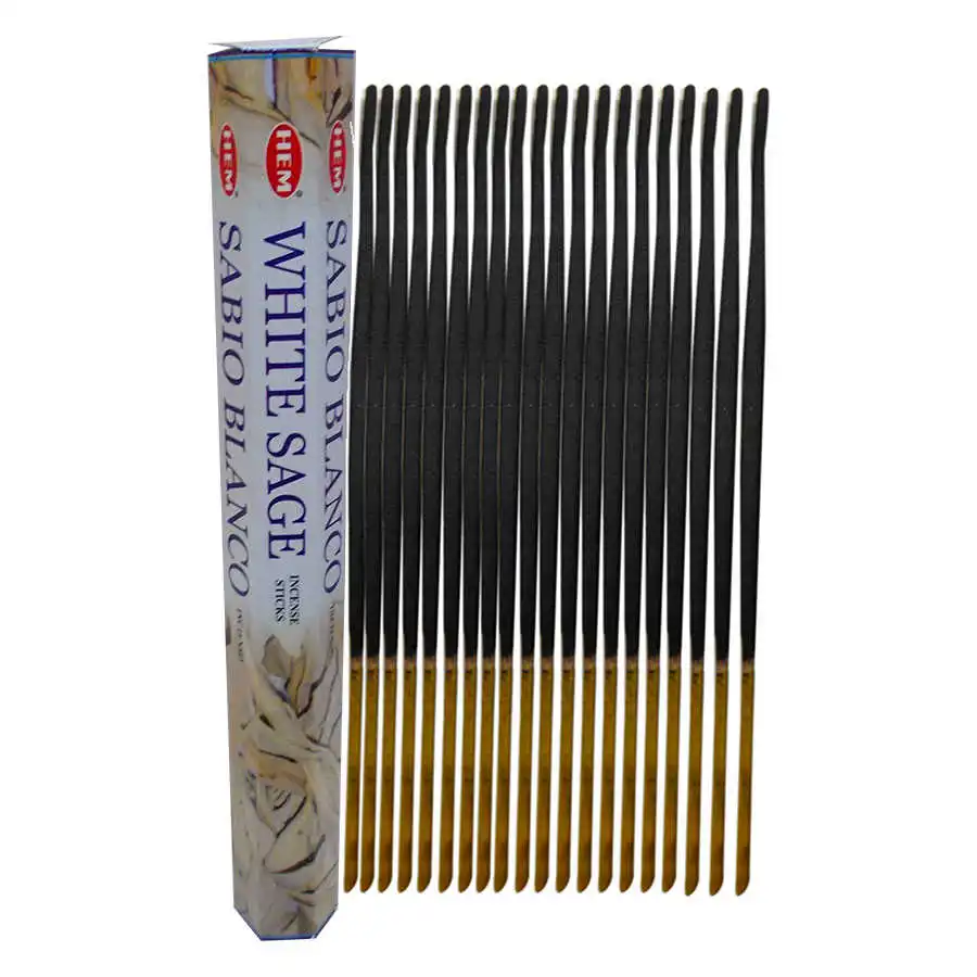 Salvia Bianca Profumata 20 Bastoncini Di Incenso-Salvia Bianca