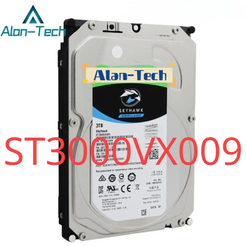 

ST3000VX009 For Sea-gate Original Wholesale Price Seagate Skyhawk 3TB SATA 6G 3.5 inch 7.2K HDD Hard Disk Drive For Surveillance