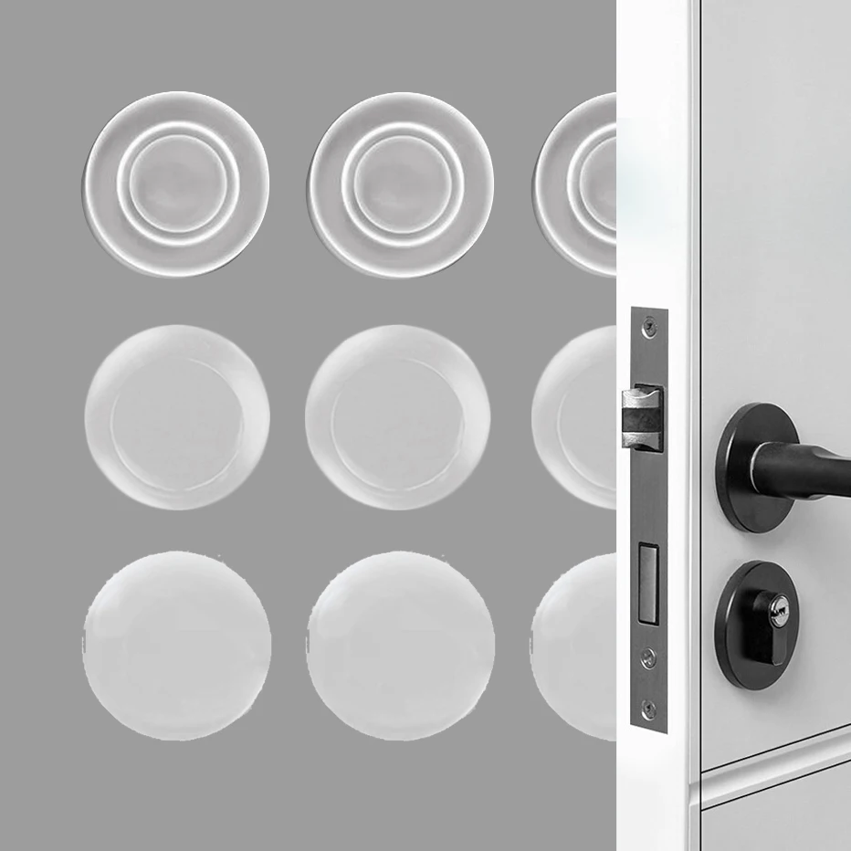 4pcsRoundDoorKnobBumpersSiliconeWallProtectorPadDoorStopper