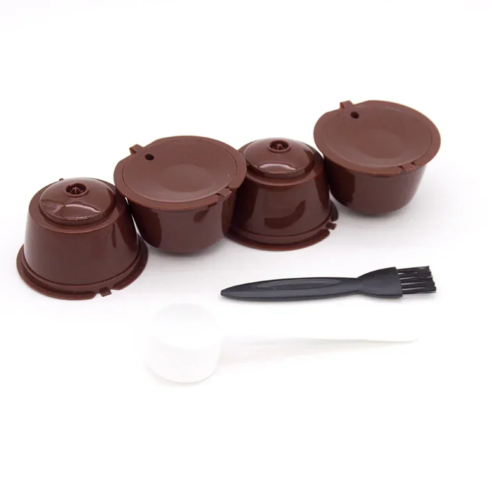 Reusable Coffee Capsule Kits for Nescafe Dolce Gusto Machine Refillable Capsules Pod Compatible Filter Cups Dispenser Supplies