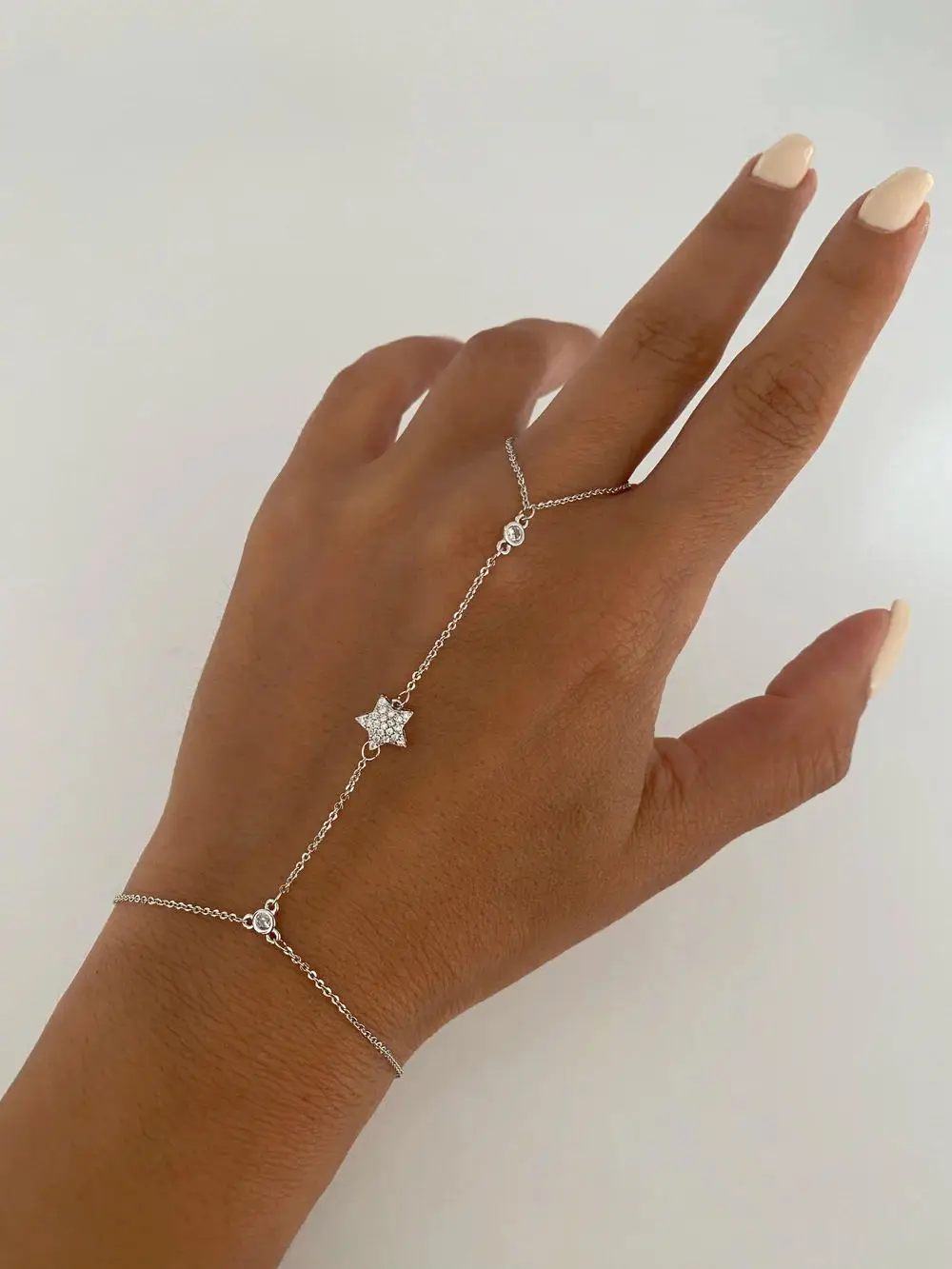 أساور بدلاية على شكل نجمة خماسية للنساء ، زركون مك...