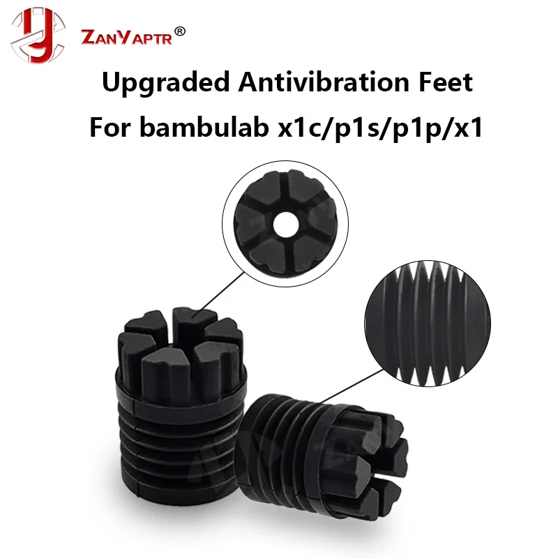 Bambu Lab 3D 프린터용 진동 방지 발, 미끄럼 방지 고무 충격 방지 범용 고무 발, Bambu Lab X1C P1S P1P 용 업그레이드