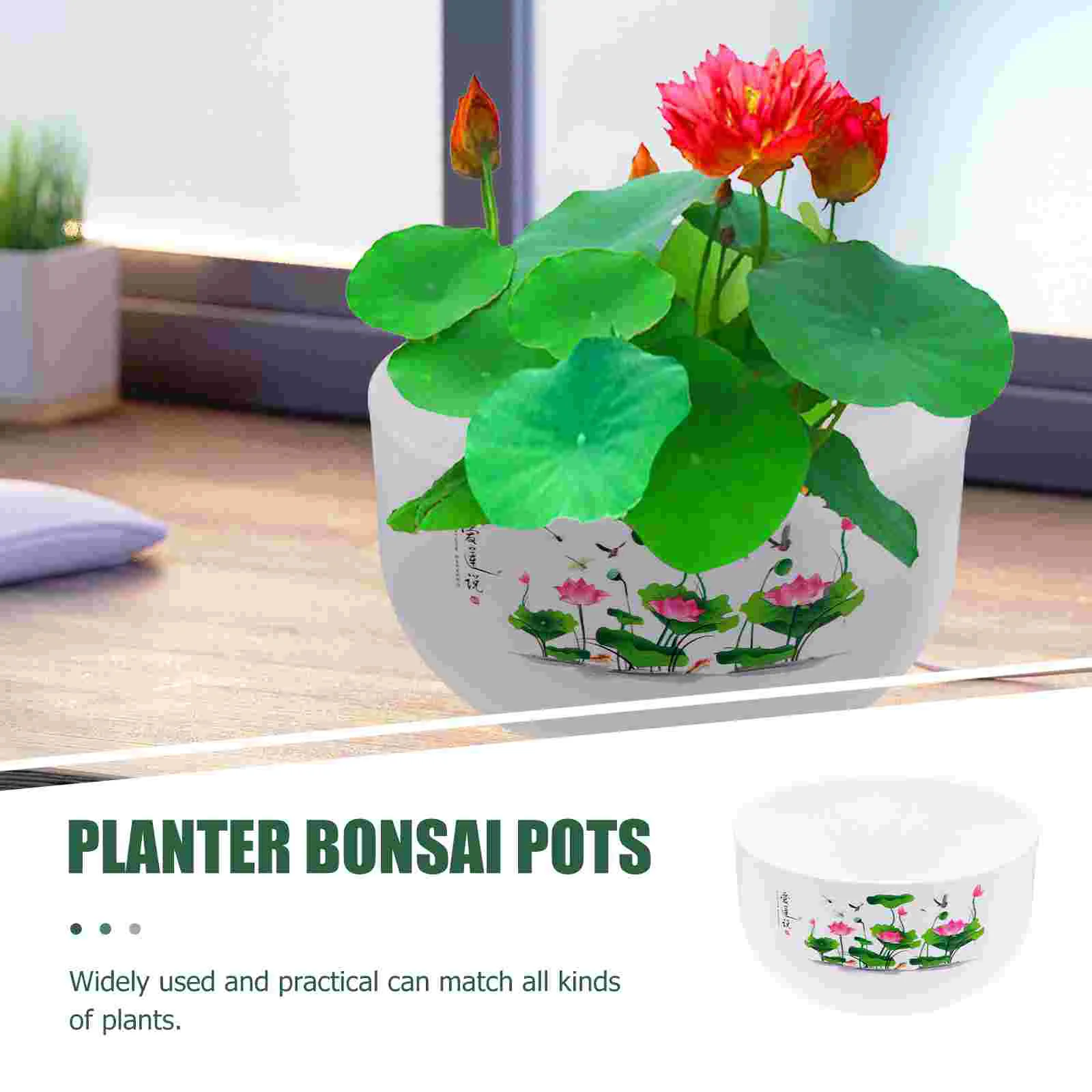 Non-porous Lotus Pot Outdoor Potss Flowerpot Garden Planting Container Desk Plastic Pp
