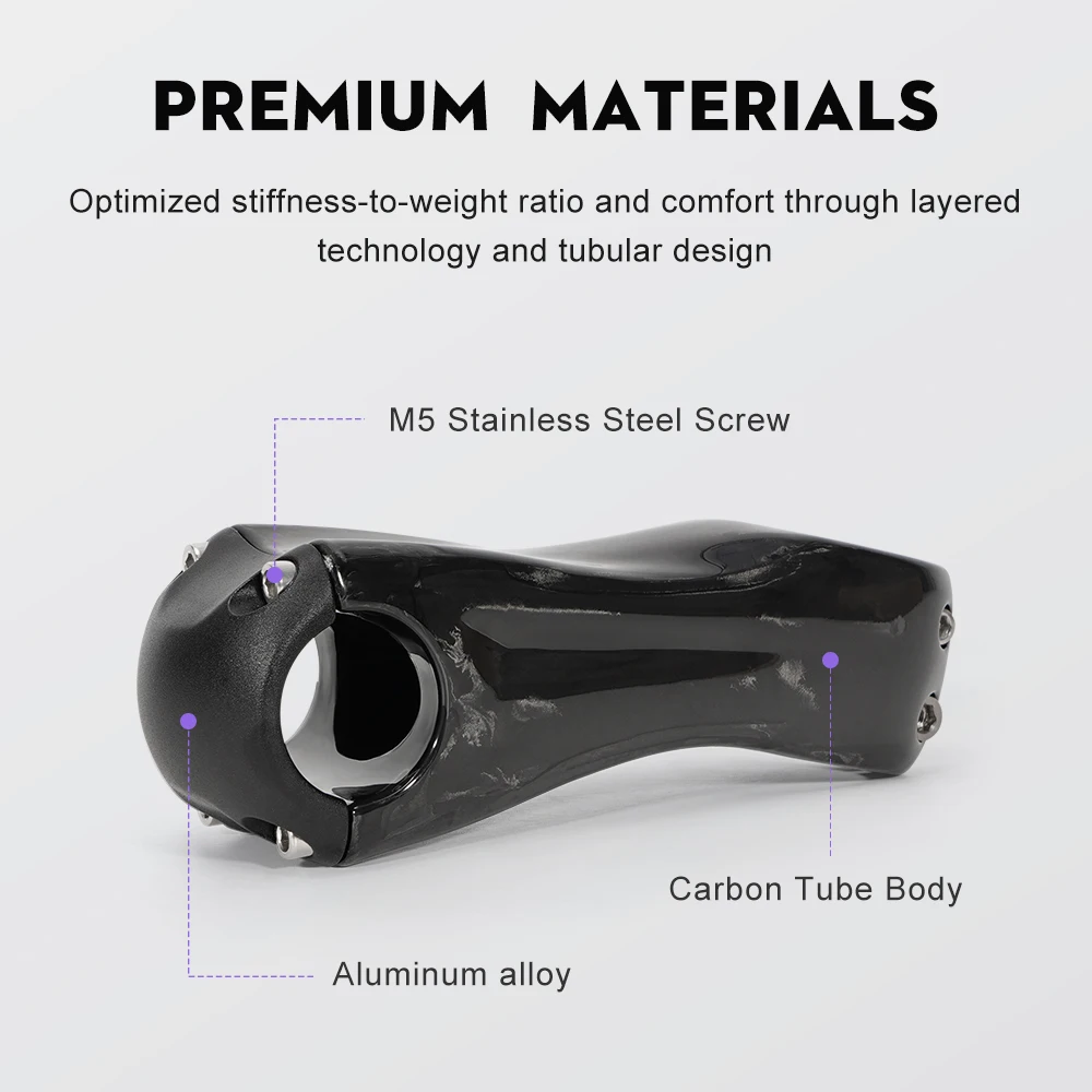 Carbon Stem 12Degree Mountain Bike Stem 31.8mm Bicycle Handlebar Stems 70/80/90/100/110/120/130mm Black Gloss Bicycle Part