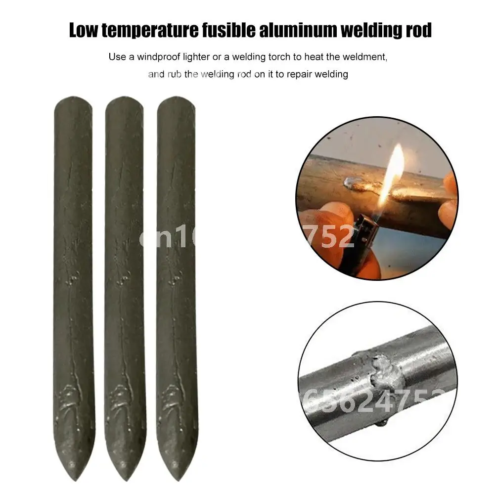 3PCS Aluminum Welding Rod with Powder Core for Easy Melting, Aluminum Welding Rods for Welding Aluminum Bars, Cored Wire Rod So