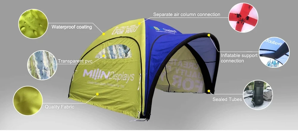 Custom Logo Advertising Exhibition Sport Inflatable Dome Event Tent Air Marquees Inflatable Gazebo Canopy Air Sealed Inflat Tent