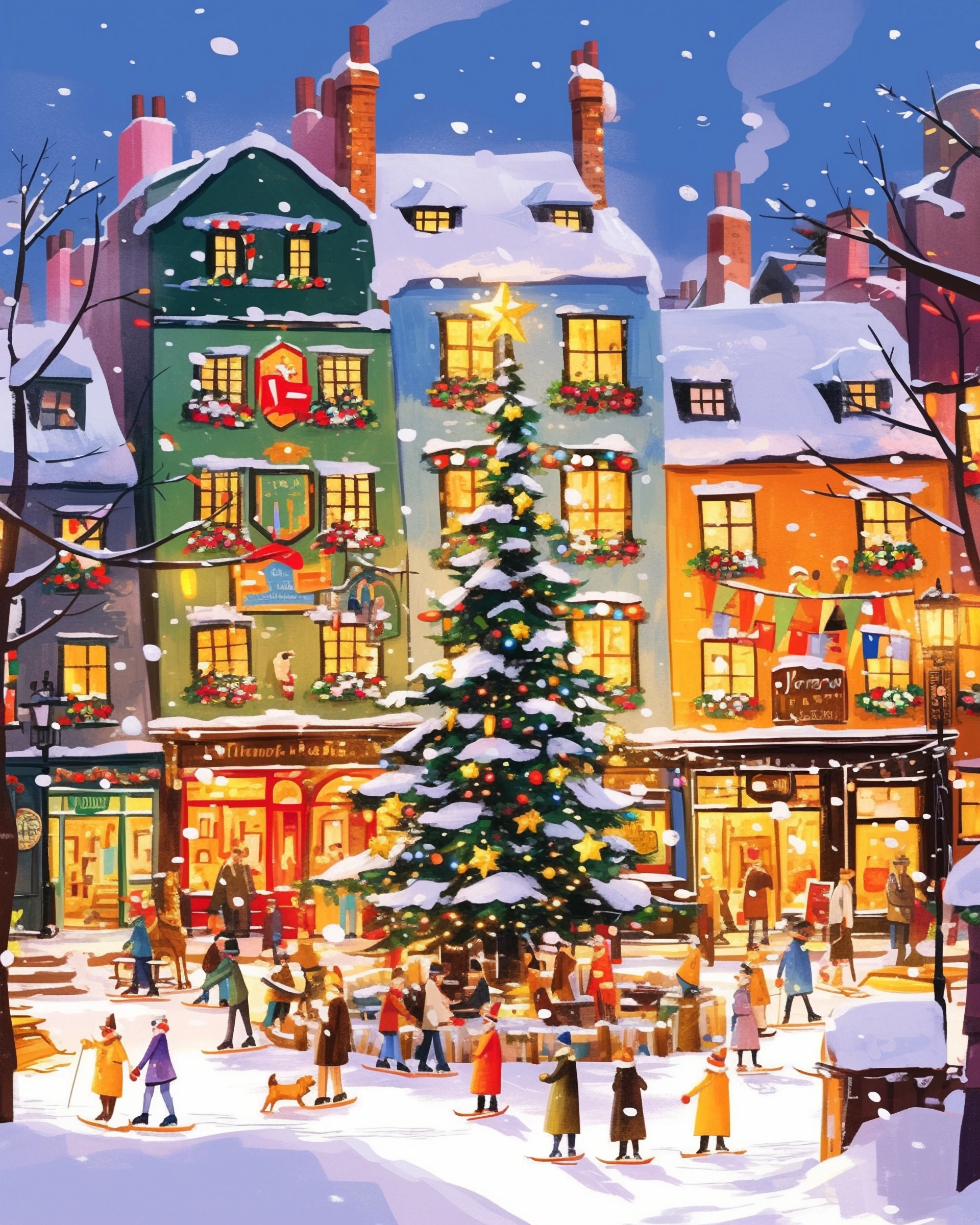 Deluxe DIY Scenic Oil Painting Kit - 40x50cm Canvas