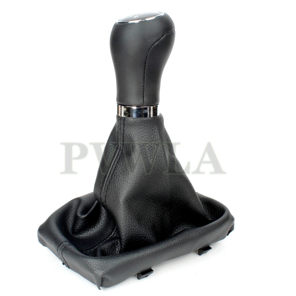 Gear Shift Knob Adapter For Audi A4 B6 B7 2000-2008 Car 5 /6 Speed Manual Stick With PU Leather Boot