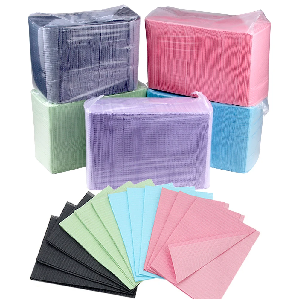 5/125pcs Disposable Tattoo Cleaning Wipes Pad Dental Bibs Waterproof Sheets Double-layer Nail Art Tablecloths Beauty Accessories