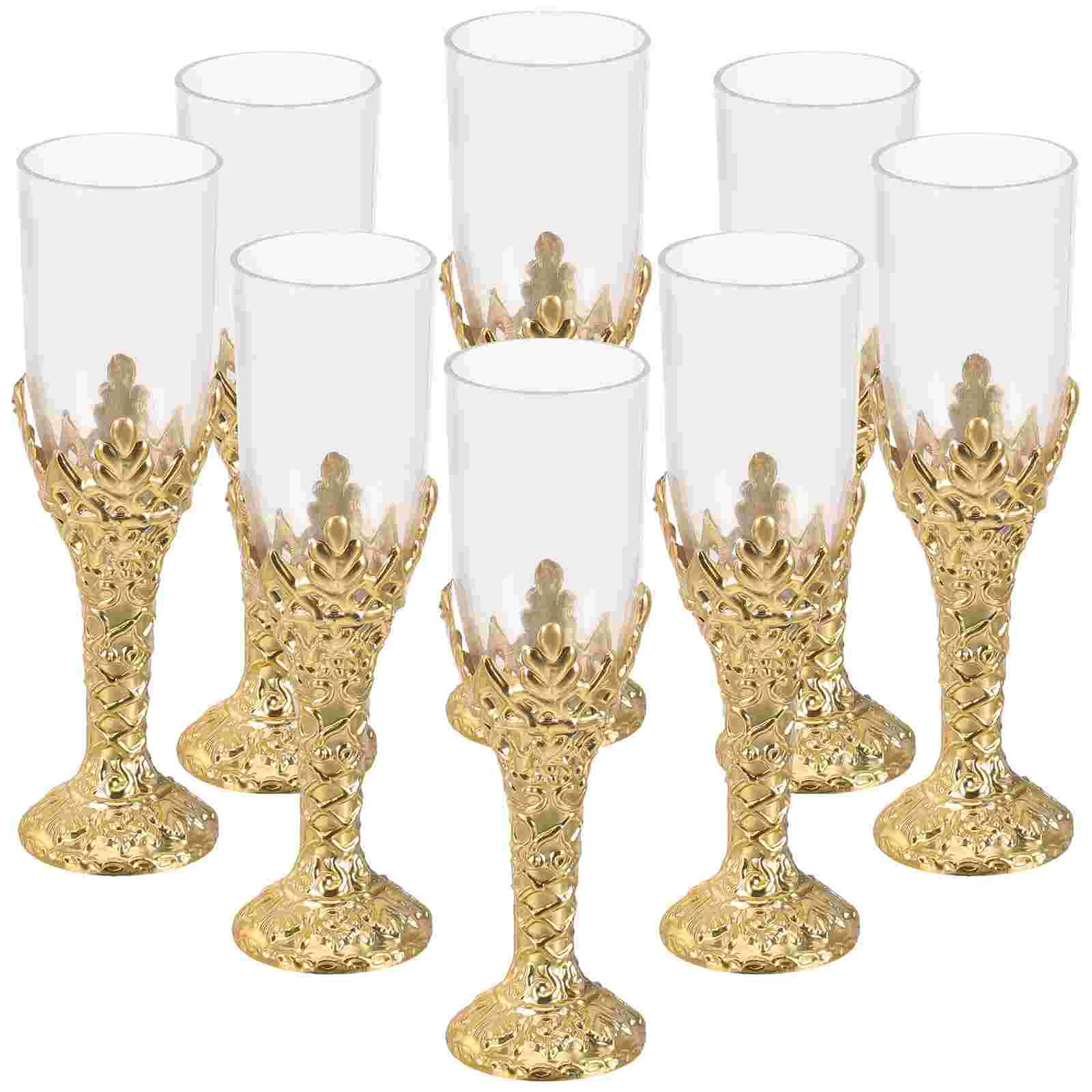 

12 Pcs Decorative Cup Bathroom Decorations Delicate Goblet Christmas Glass Church Accessory