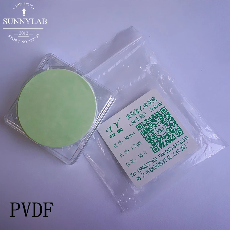 

50pcs/100pcs lab PVDF Dia 13mm to 100mm Mutiple pore size microporous membrane HYDROPHOBIC millipore filtration filter membrane