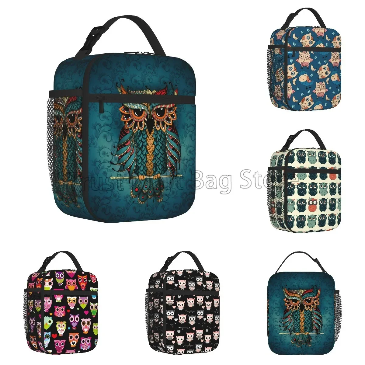 

Забавная женская сумка для ланча в виде совы, Портативный Ланч-бокс, изолированный холодильник, многоразовый контейнер для бэнто, водонепроницаемая для работы, школы, путешествий, пикника
