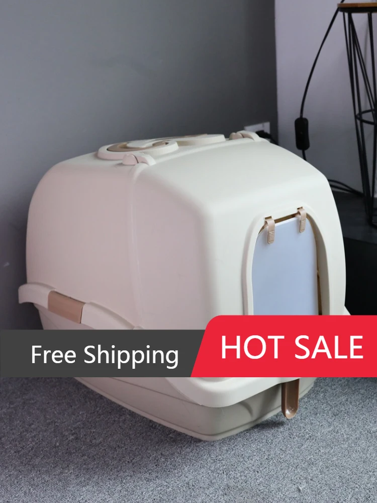 

Scoop Enclosed Cat Litter Box Mat Strainer Splash Large Toilet Cat Litter Box Foldable Bathroom Arenero Gato Pet Supplies Gatos