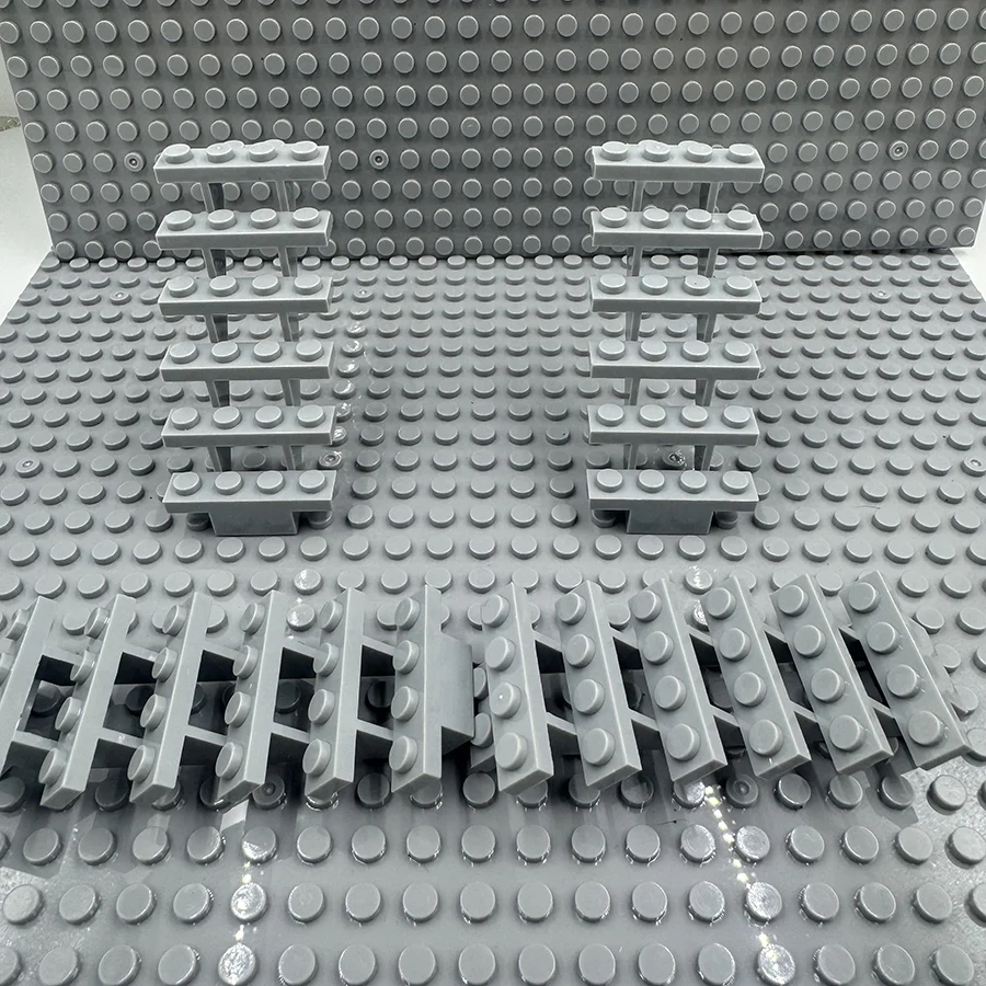 Staircase MOC Bricks 4pcs 7x4x6 House Stairs Straight Open 30134 Steps Ladder Modular My City building block toy