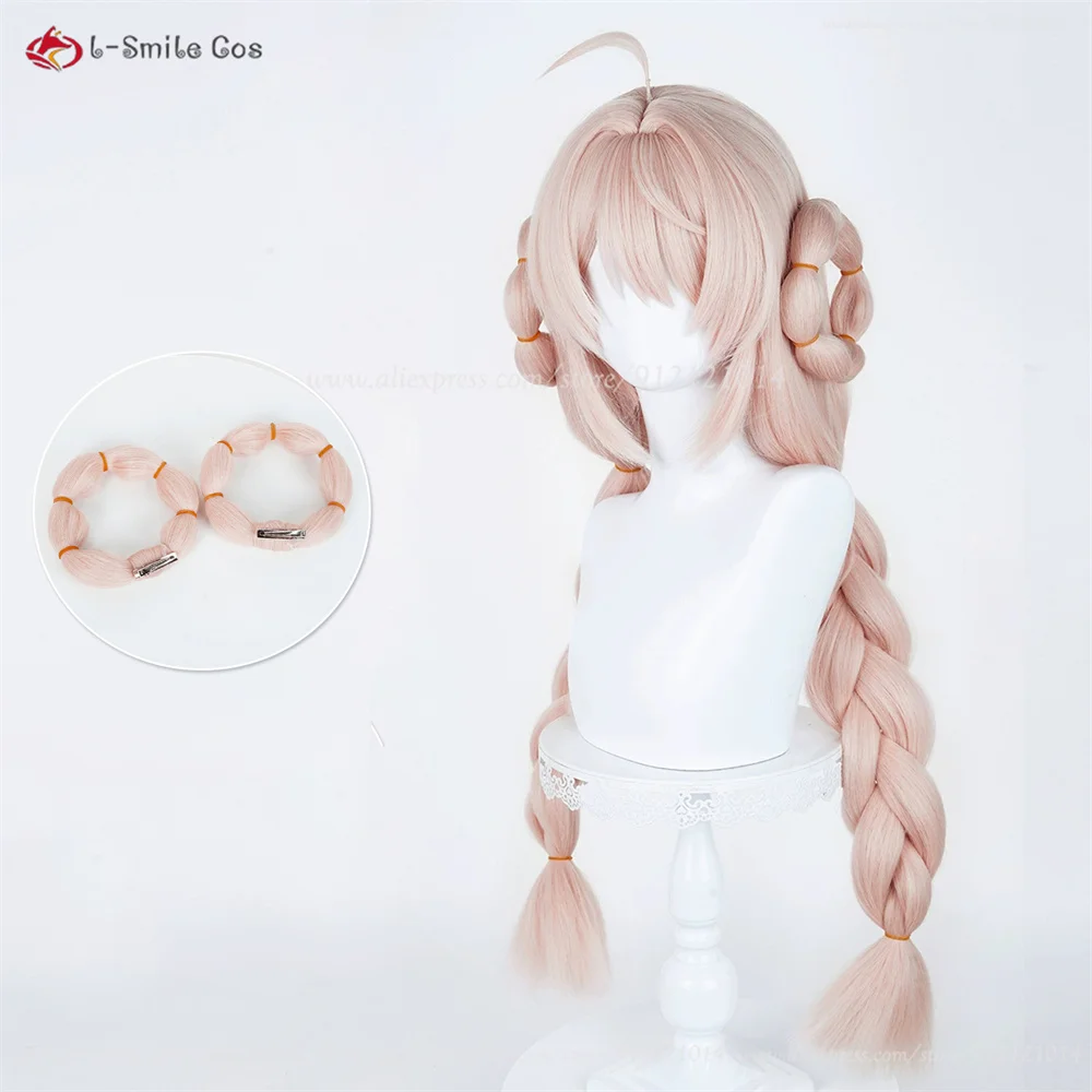 ZZZ Zhao Cosplay Perücke 85cm Rosa Zopf Voluminös Hitzebeständig Synthetik Haar Anime Halloween 6